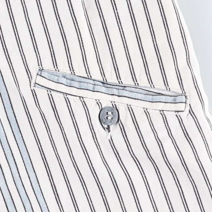 70s-80'S Marithé François Girbaud Stripe Pattern Two-Pleat Cotton Pants Women's L (W28 equivalent) Vintage unclear white type Vintage Second Hand