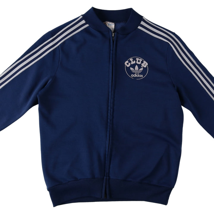 Vintage 70s-80'S Adidas VENTEX CLUB ADIDAS track jacket, made in France, men's size S (approx.). polyester navy blue type Vintage Second Hand
