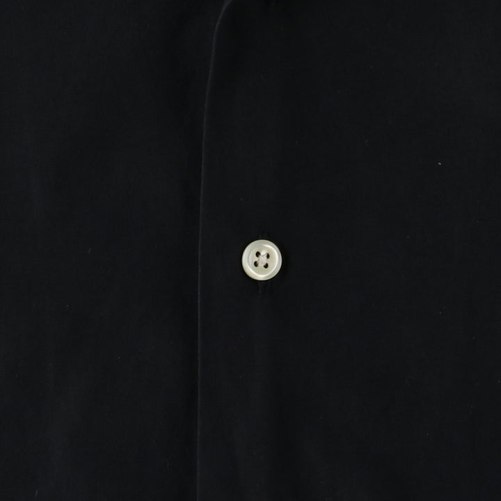 Ralph Lauren POLO by Ralph Lauren CLAYTON Short-Sleeve Open-Collar Cotton Shirt, Boxy Fit, Men's Size XL (approx.) cotton black type Vintage Second Hand