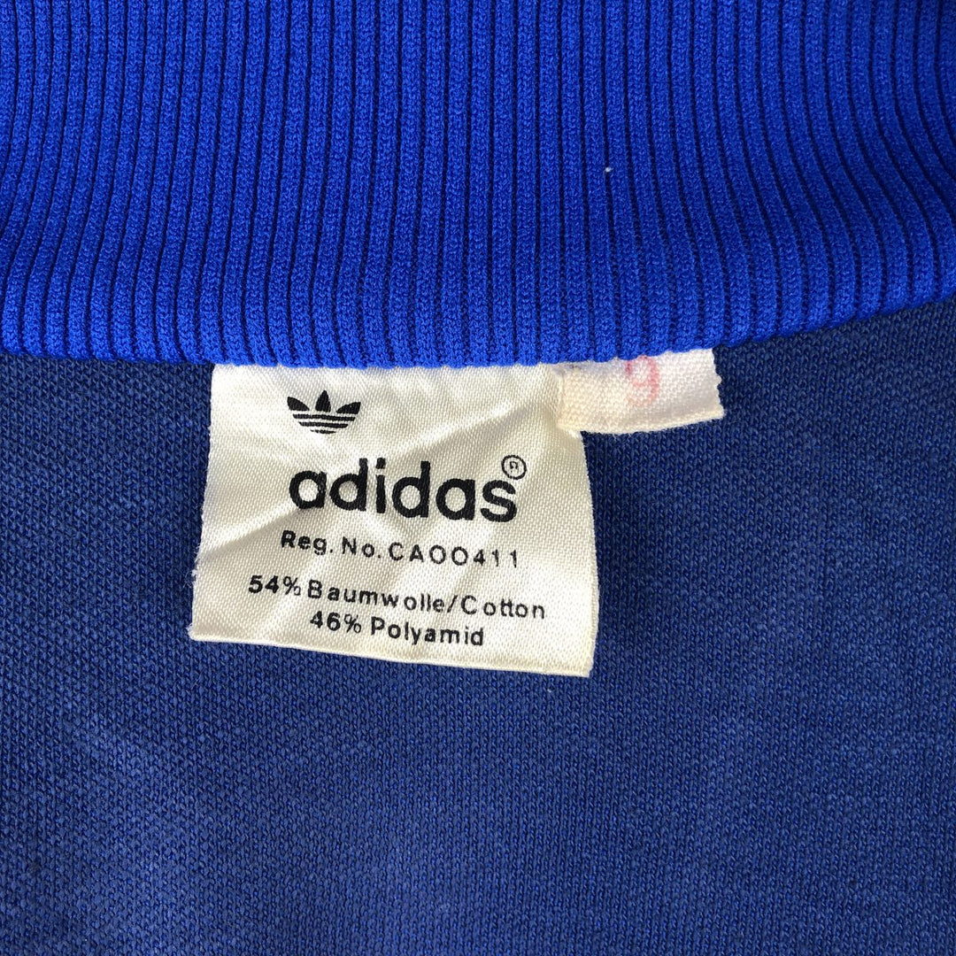 Vintage 70s-80'S Adidas Trefoil Logo Track Jacket (Men's Size L equivalent) cotton blue type Vintage Second Hand