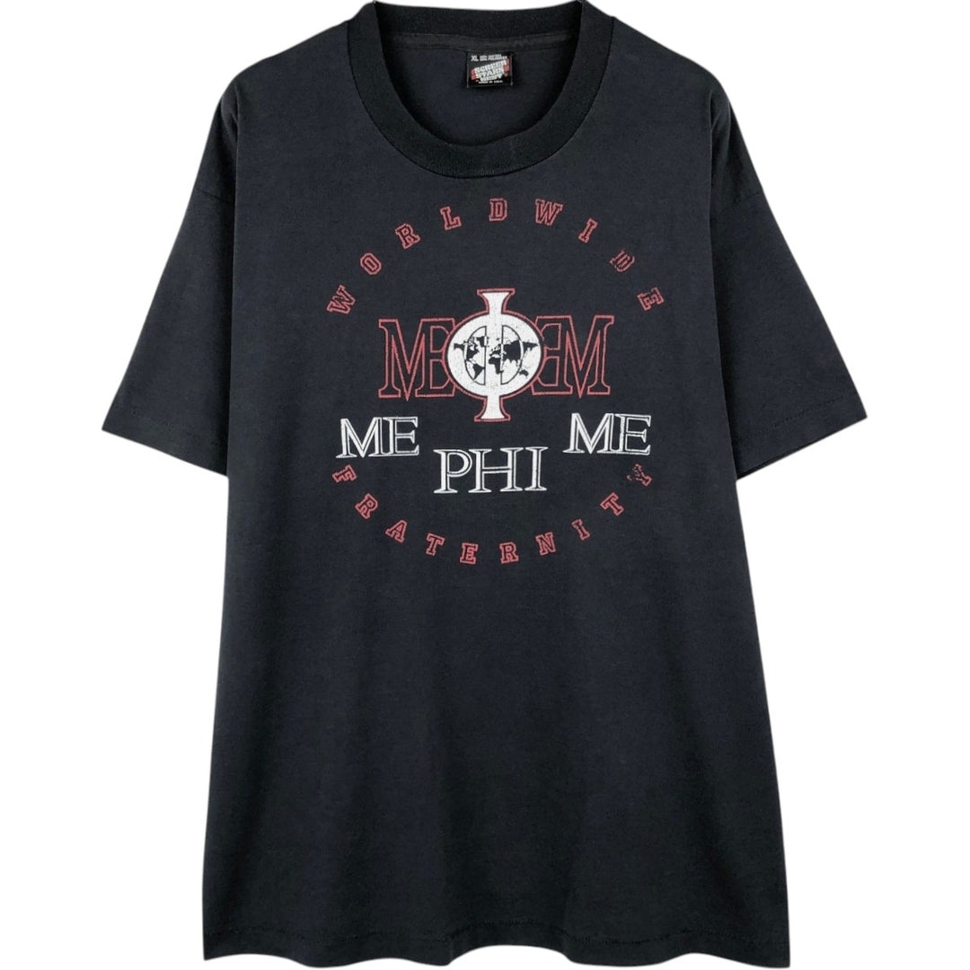 90'S Screen Stars ME PHI ME Album One Rap T-Shirt, Made in USA, Men's XL equivalent. cotton black type Vintage Second Hand