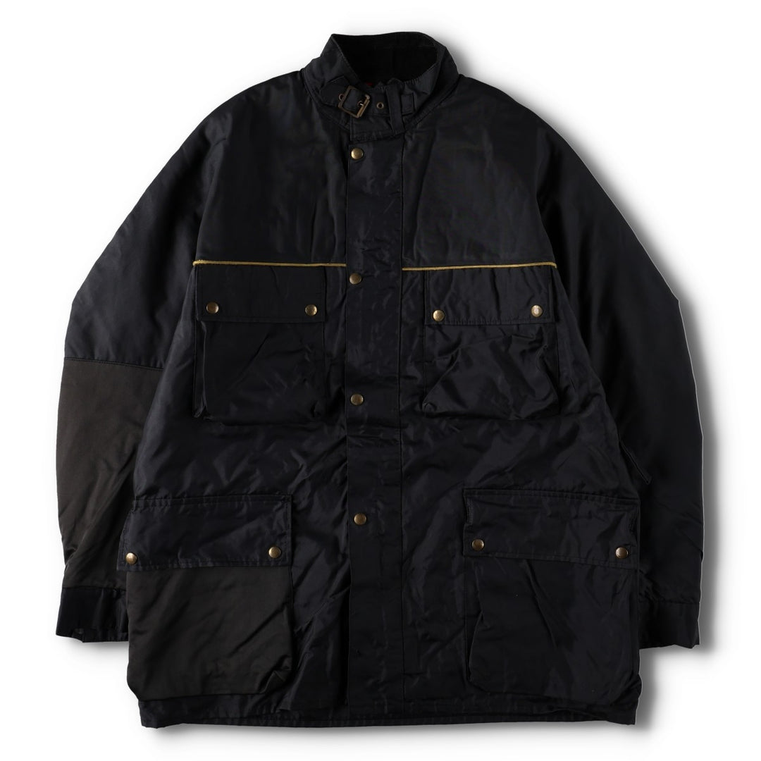 1970'S Belstaff Trial Master 500 Nylon Jacket, Made in England, Men's Size XL (approx.) Polyurethane Coated Nylon black type Vintage Second Hand