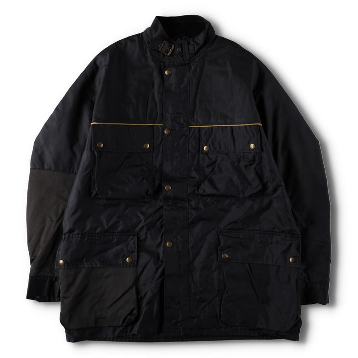 1970'S Belstaff Trial Master 500 Nylon Jacket, Made in England, Men's Size XL (approx.) Polyurethane Coated Nylon black type Vintage Second Hand