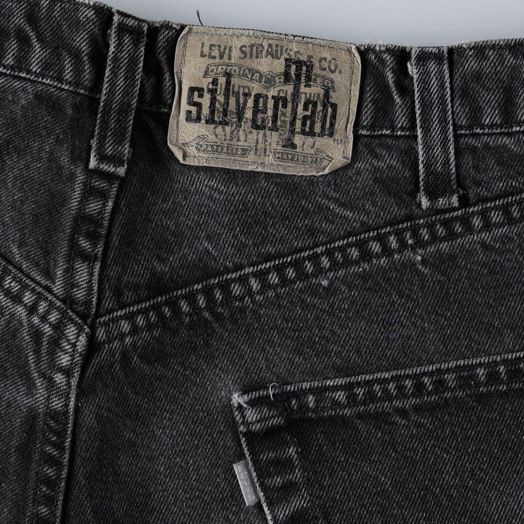 90'S Levi's Silver Tab Baggy Denim Shorts, Men's Size W33 (approx.), Vintage cotton black type Vintage Second Hand