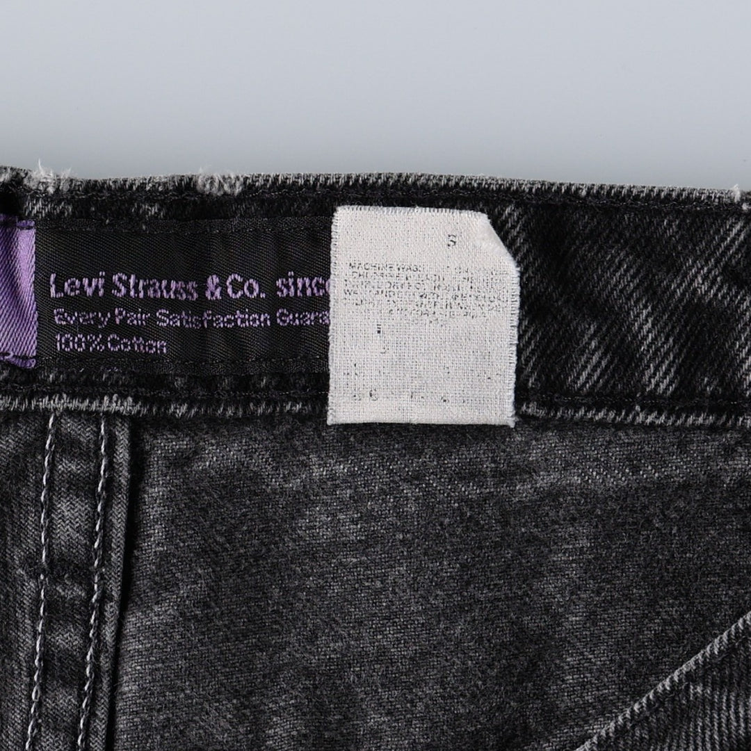 90'S Levi's Silver Tab Baggy Denim Shorts, Men's Size W33 (approx.), Vintage cotton black type Vintage Second Hand