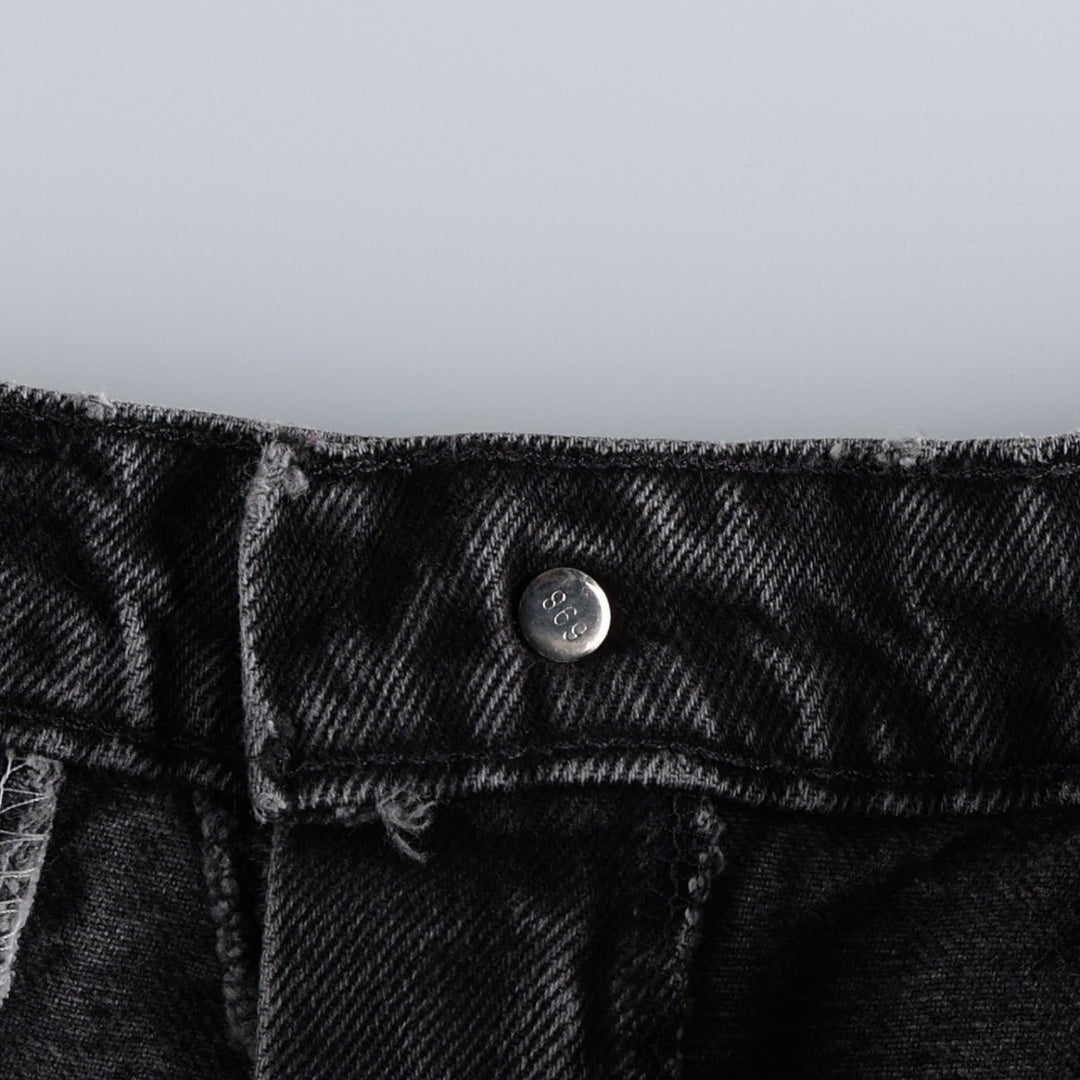 90'S Levi's Silver Tab Baggy Denim Shorts, Men's Size W33 (approx.), Vintage cotton black type Vintage Second Hand