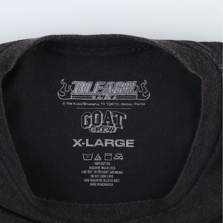 GOAT CREW BLEACH Renji Abarai Anime Character Print T-Shirt (Men's XL equivalent) cotton black type Vintage Second Hand
