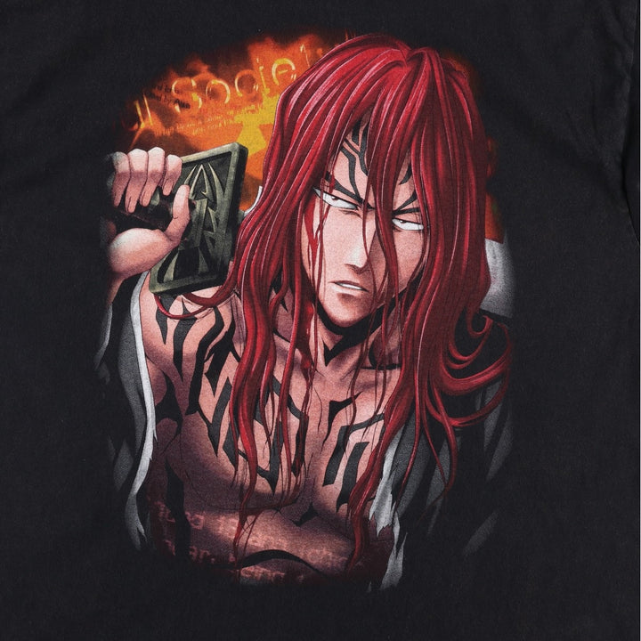 GOAT CREW BLEACH Renji Abarai Anime Character Print T-Shirt (Men's XL equivalent) cotton black type Vintage Second Hand