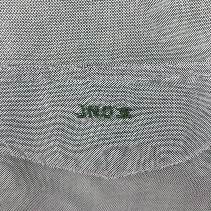 80s-90'S Brooks Brothers MAKERS 6-button long-sleeve button-down shirt, made in USA, men's size M equivalent, vintage. cotton green type Vintage Second Hand