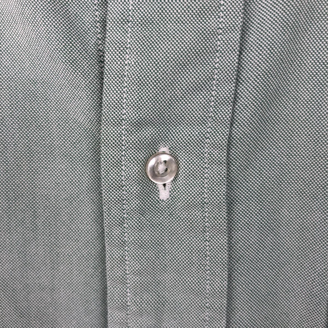 80s-90'S Brooks Brothers MAKERS 6-button long-sleeve button-down shirt, made in USA, men's size M equivalent, vintage. cotton green type Vintage Second Hand