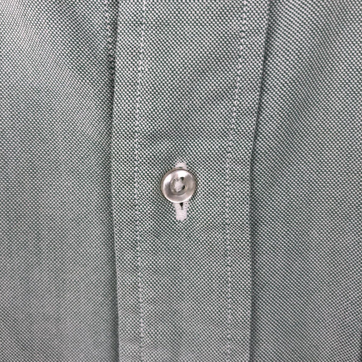 80s-90'S Brooks Brothers MAKERS 6-button long-sleeve button-down shirt, made in USA, men's size M equivalent, vintage. cotton green type Vintage Second Hand