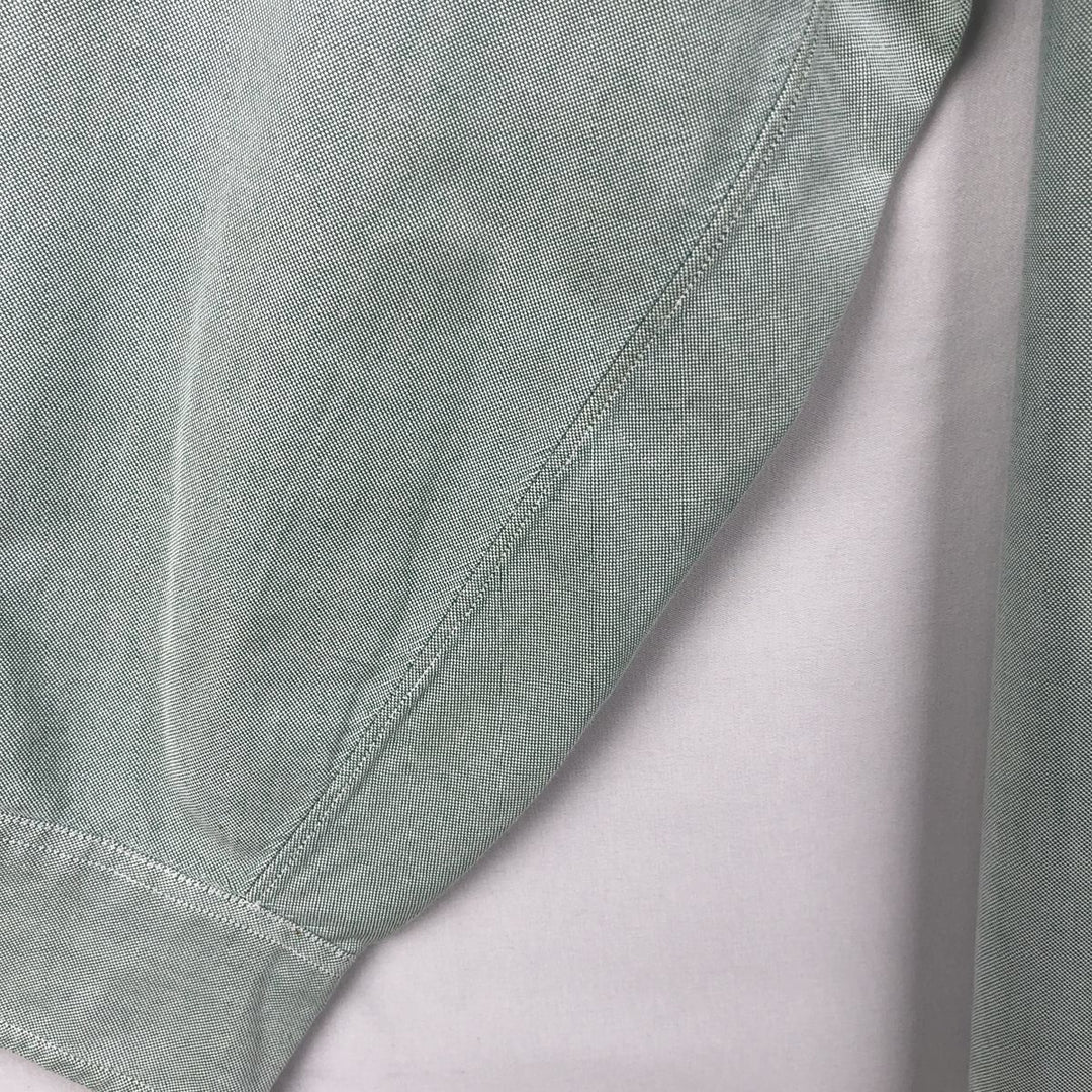 80s-90'S Brooks Brothers MAKERS 6-button long-sleeve button-down shirt, made in USA, men's size M equivalent, vintage. cotton green type Vintage Second Hand