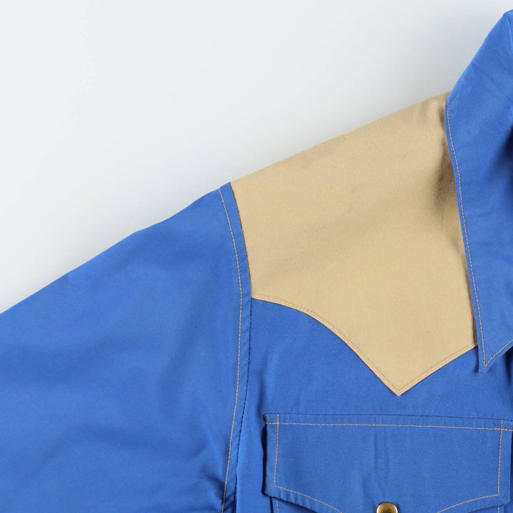 70s-80'S Rocky Mountain Featherbed Gore-Tex Western Shirt Jacket, Men's Size M (Equivalent), Vintage polyester blue type Vintage Second Hand