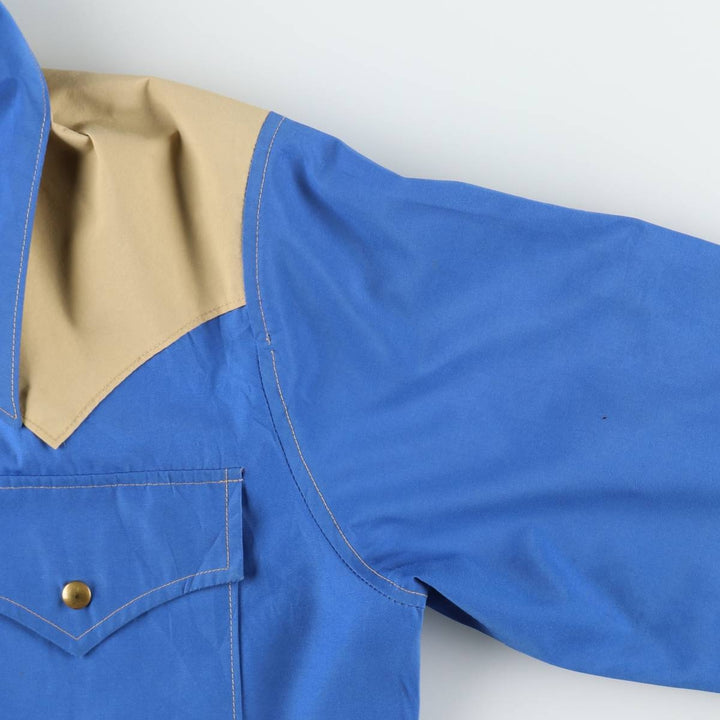 70s-80'S Rocky Mountain Featherbed Gore-Tex Western Shirt Jacket, Men's Size M (Equivalent), Vintage polyester blue type Vintage Second Hand