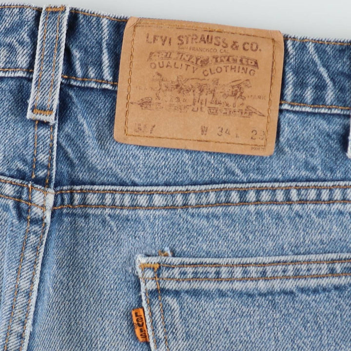 90'S Levi's 20517-0217 Orange Tab Bootcut Denim Pants Made in USA Men's W33 Vintage cotton Blue type light blue Vintage Second Hand