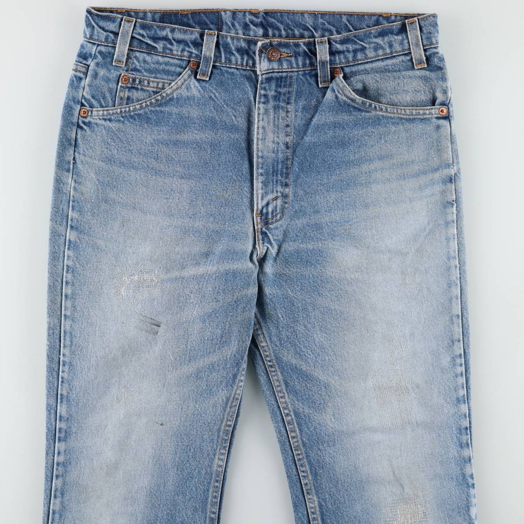 90'S Levi's 20517-0217 Orange Tab Bootcut Denim Pants Made in USA Men's W33 Vintage cotton Blue type light blue Vintage Second Hand