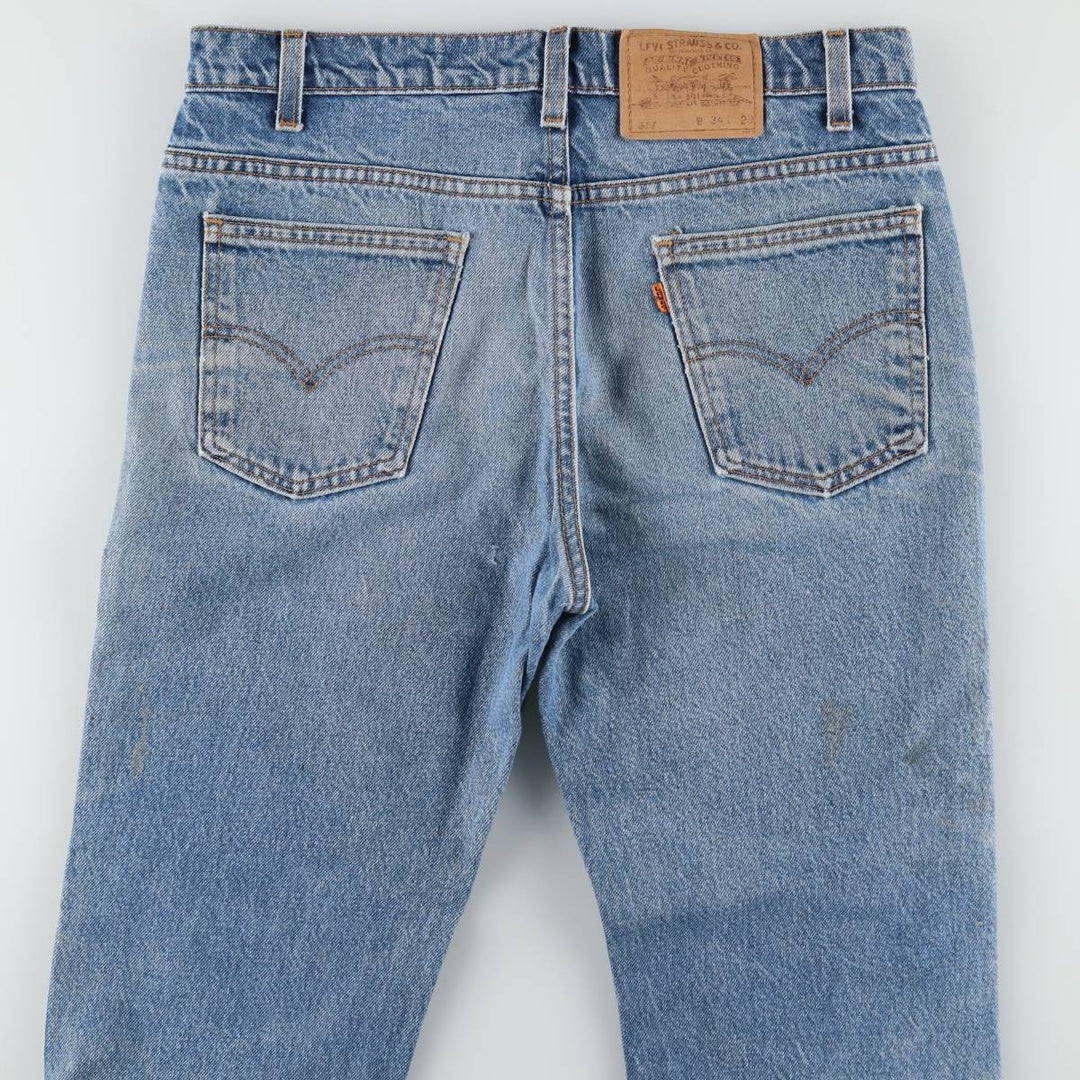 90'S Levi's 20517-0217 Orange Tab Bootcut Denim Pants Made in USA Men's W33 Vintage cotton Blue type light blue Vintage Second Hand