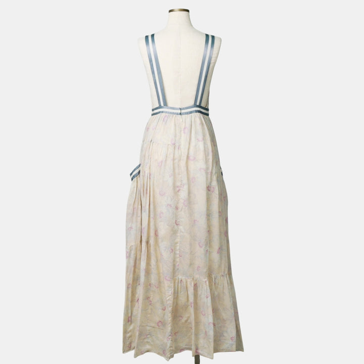 Marc Jacobs MARC BY MARC JACOBS all-over floral print maxi jumper dress, women's size M (approx.) cotton unbleached Vintage Second Hand