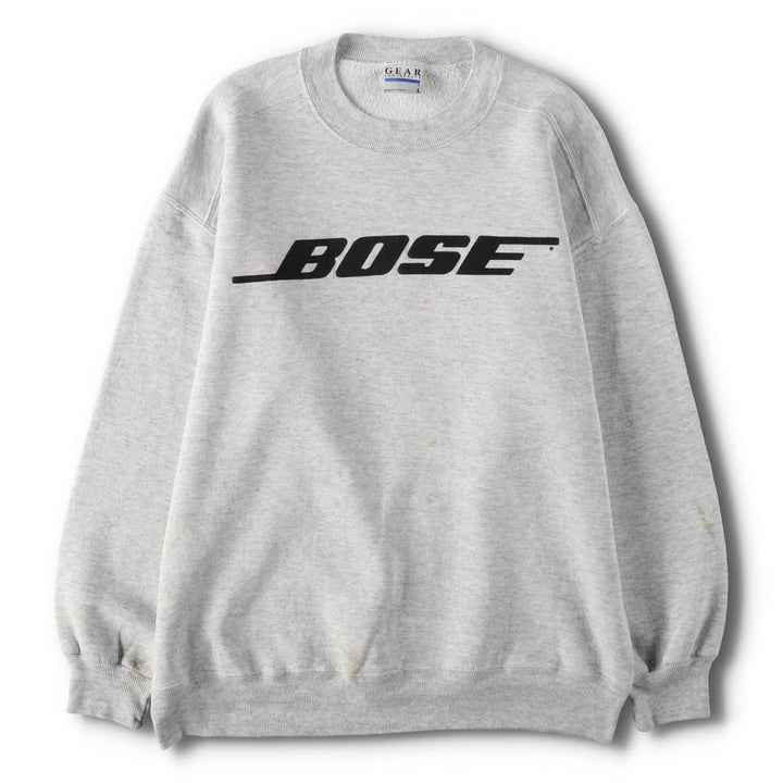 90'S GEAR BOSE Advertising Sweatshirt, Made in USA, Men's Size L (approx.), Vintage polyester gray type Vintage Second Hand