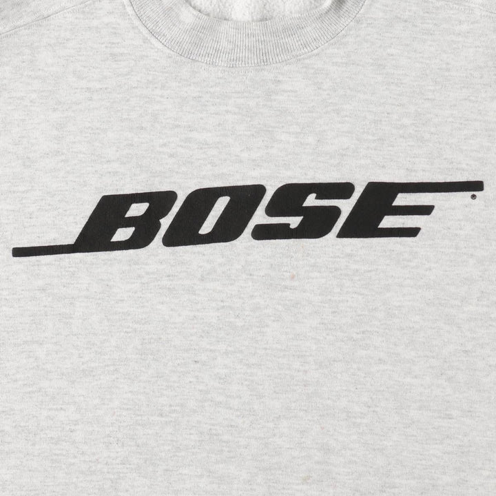 90'S GEAR BOSE Advertising Sweatshirt, Made in USA, Men's Size L (approx.), Vintage polyester gray type Vintage Second Hand