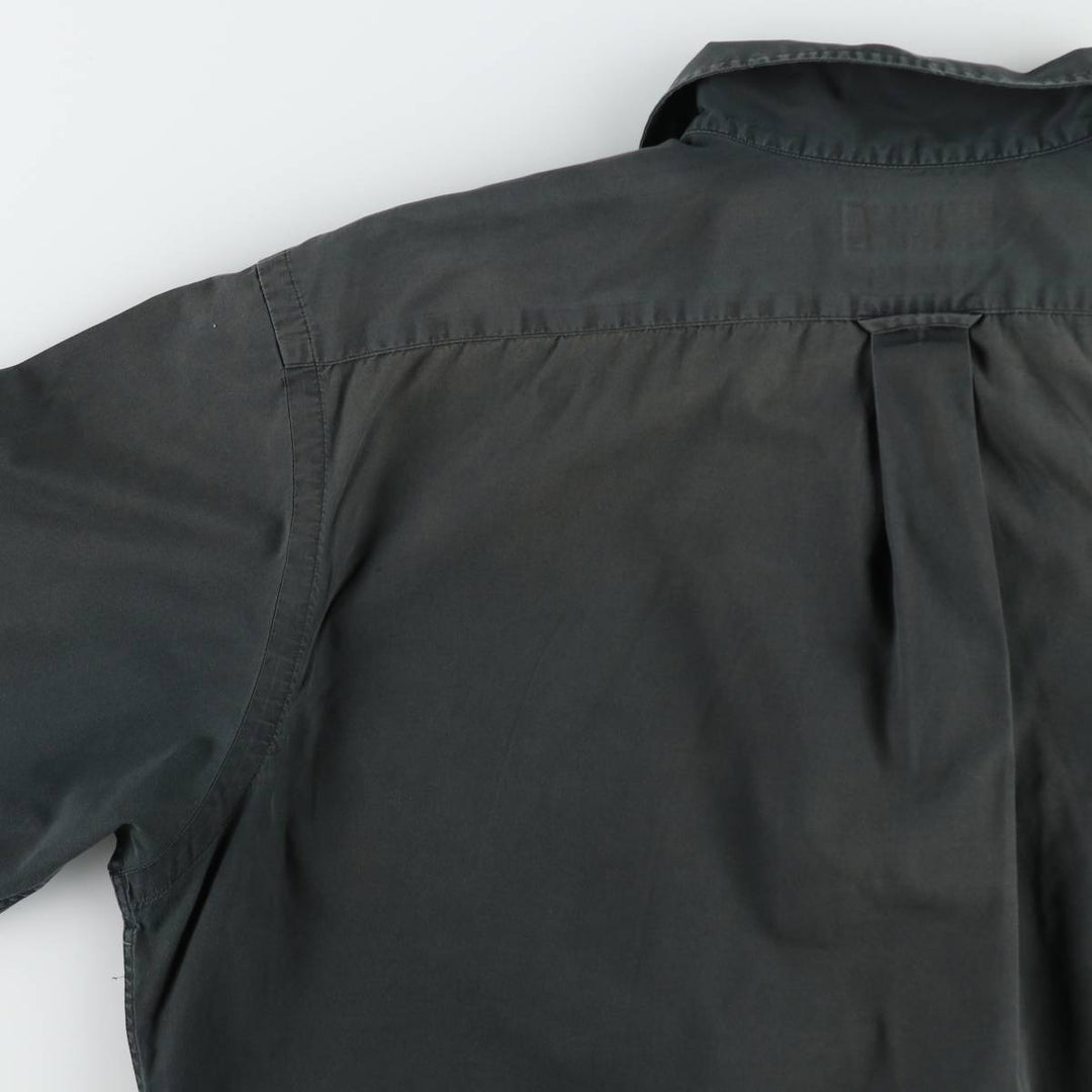 Ralph Lauren POLO by Ralph Lauren CALDWELL Short-Sleeve Open-Collar Cotton Shirt, Boxy Fit, Men's Size L (approx.) cotton Green type dark green Vintage Second Hand