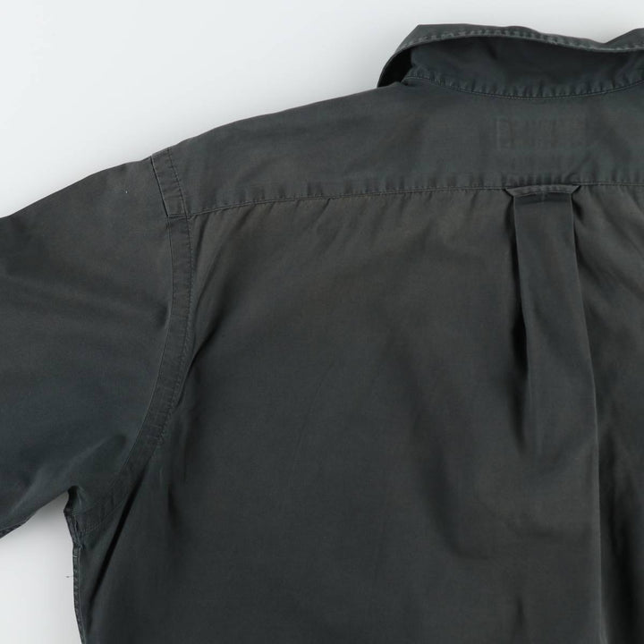 Ralph Lauren POLO by Ralph Lauren CALDWELL Short-Sleeve Open-Collar Cotton Shirt, Boxy Fit, Men's Size L (approx.) cotton Green type dark green Vintage Second Hand