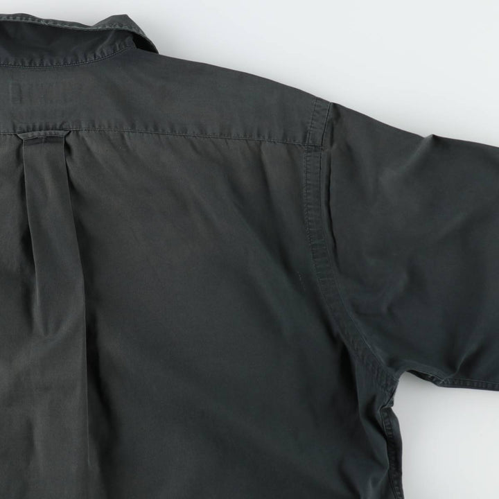 Ralph Lauren POLO by Ralph Lauren CALDWELL Short-Sleeve Open-Collar Cotton Shirt, Boxy Fit, Men's Size L (approx.) cotton Green type dark green Vintage Second Hand