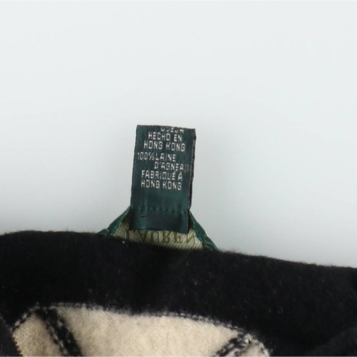 Ralph Lauren LAUREN all-over Native Pattern wool knit half-zip sweater, women's size S (approx.) Lamb wool black type Vintage Second Hand