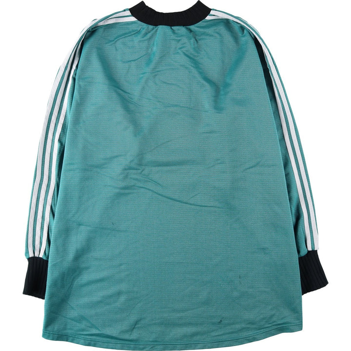 90'S Adidas Premier League Newcastle United FC Mock Neck Soccer Jersey Game Shirt Nylon blue type Vintage Second Hand