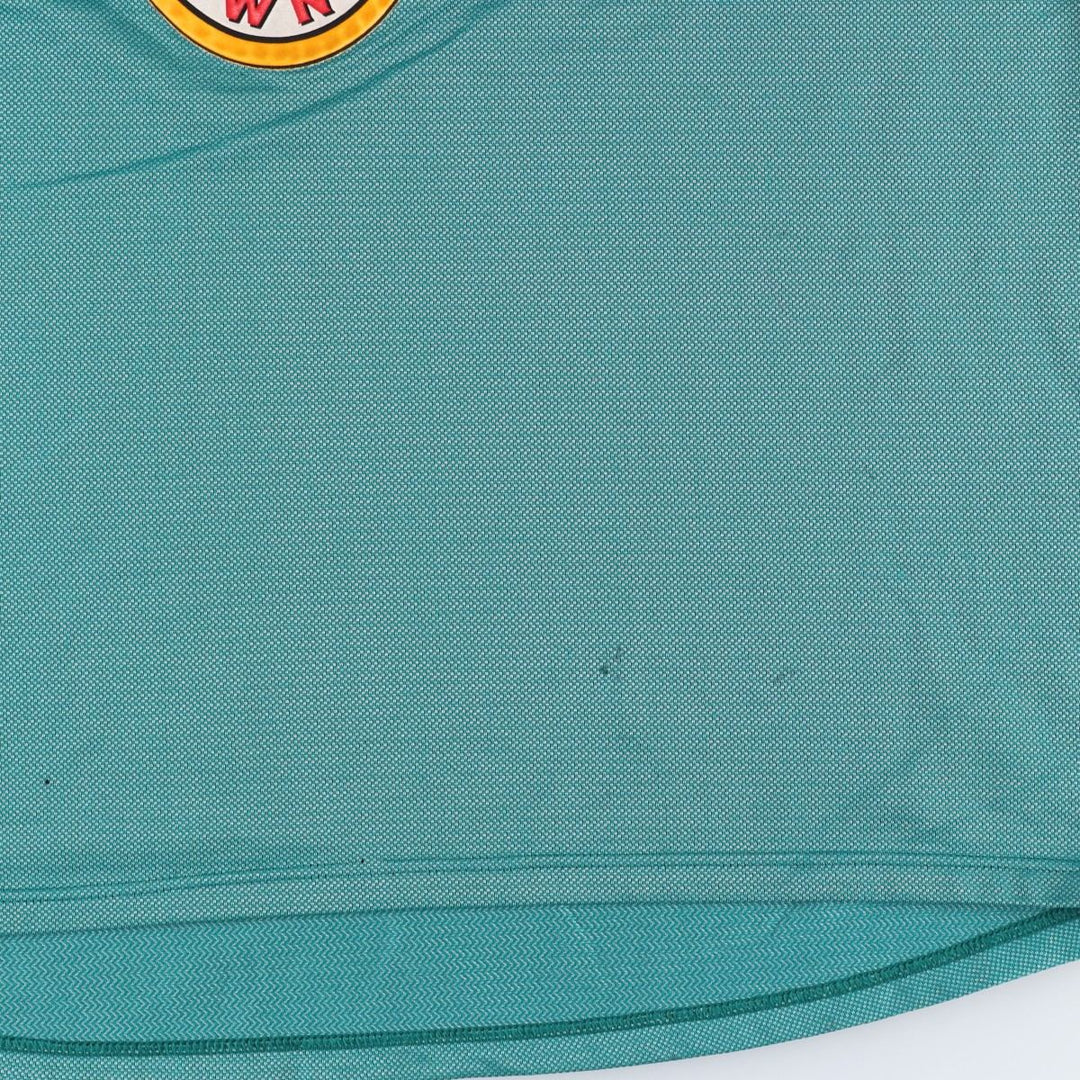 90'S Adidas Premier League Newcastle United FC Mock Neck Soccer Jersey Game Shirt Nylon blue type Vintage Second Hand