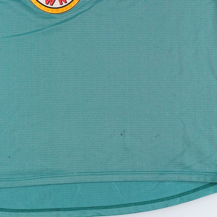 90'S Adidas Premier League Newcastle United FC Mock Neck Soccer Jersey Game Shirt Nylon blue type Vintage Second Hand
