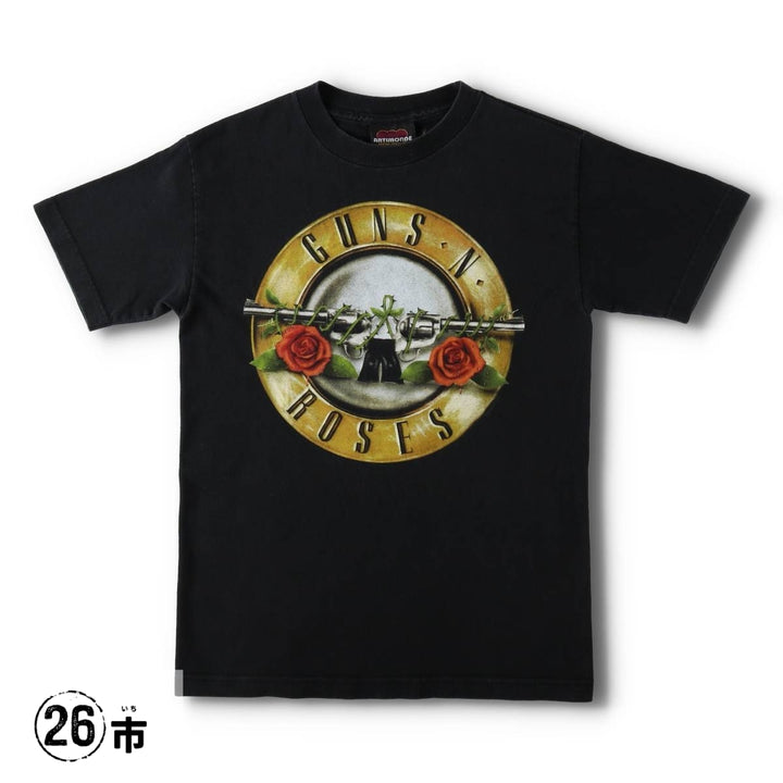 2000'S Artimonde Guns N' Roses Print Floral Band T-Shirt (Men's Size S) cotton black type Vintage Second Hand