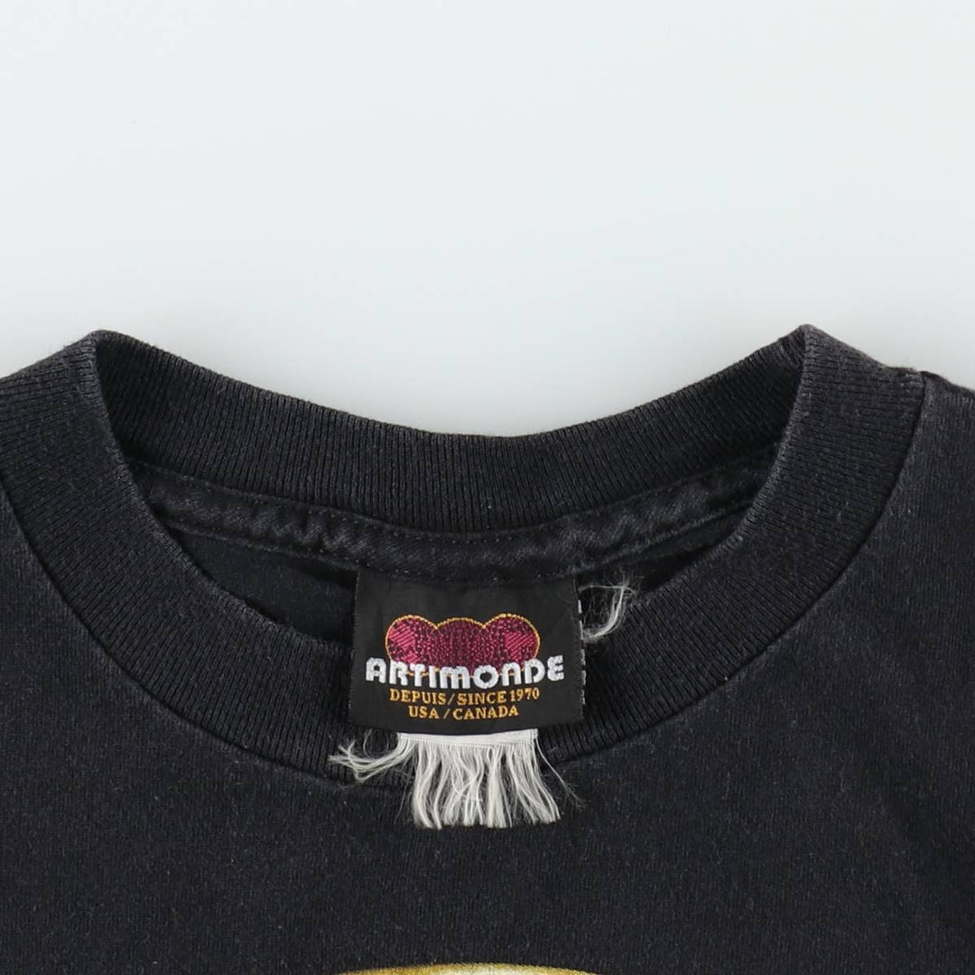 2000'S Artimonde Guns N' Roses Print Floral Band T-Shirt (Men's Size S) cotton black type Vintage Second Hand