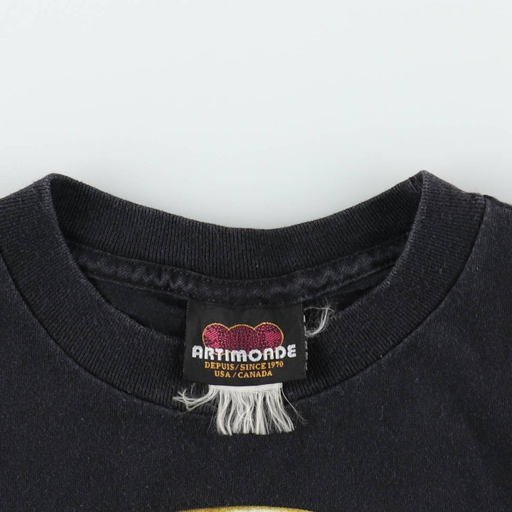 2000'S Artimonde Guns N' Roses Print Floral Band T-Shirt (Men's Size S) cotton black type Vintage Second Hand