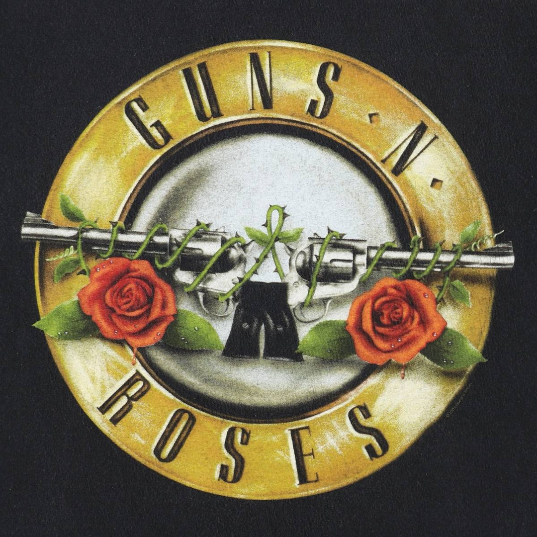 2000'S Artimonde Guns N' Roses Print Floral Band T-Shirt (Men's Size S) cotton black type Vintage Second Hand