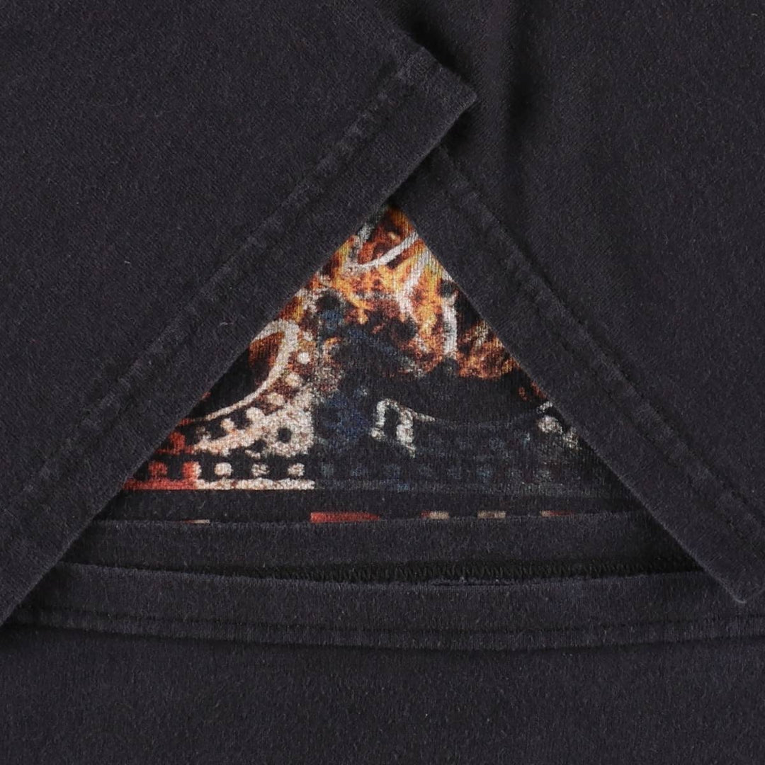 2000'S Hanes Heavyweight Marilyn Manson Fire Pattern Band T-Shirt (Men's Size M) cotton black type Vintage Second Hand