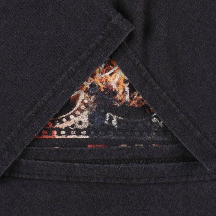 2000'S Hanes Heavyweight Marilyn Manson Fire Pattern Band T-Shirt (Men's Size M) cotton black type Vintage Second Hand