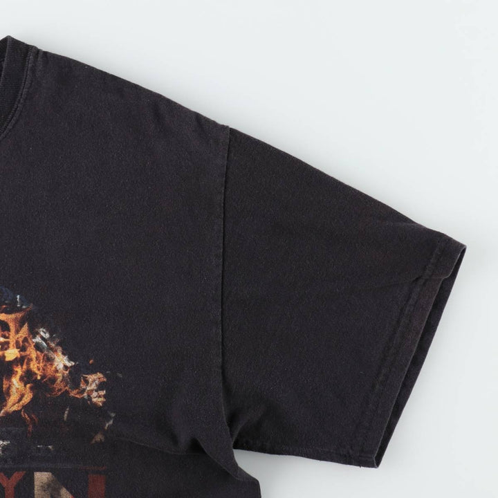 2000'S Hanes Heavyweight Marilyn Manson Fire Pattern Band T-Shirt (Men's Size M) cotton black type Vintage Second Hand