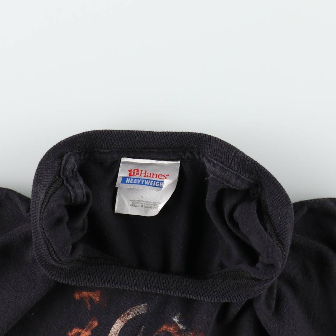 2000'S Hanes Heavyweight Marilyn Manson Fire Pattern Band T-Shirt (Men's Size M) cotton black type Vintage Second Hand