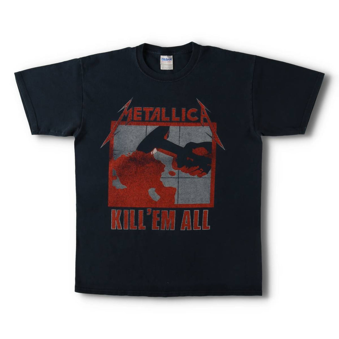 00'S METALLICA Band T-shirt, Band T, Men's M size cotton black type Vintage Second Hand