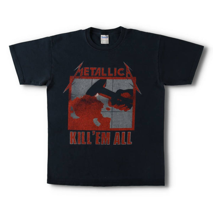 00'S METALLICA Band T-shirt, Band T, Men's M size cotton black type Vintage Second Hand