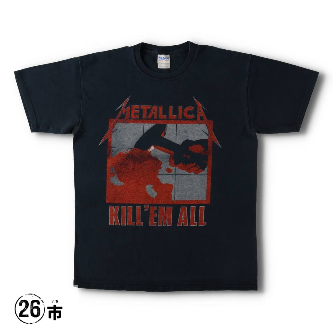 00'S METALLICA Band T-shirt, Band T, Men's M size cotton black type Vintage Second Hand