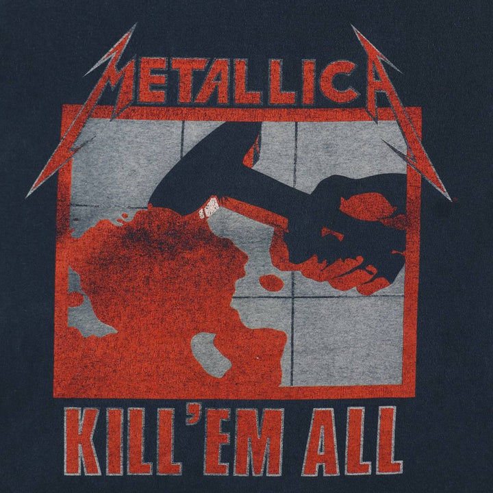 00'S METALLICA Band T-shirt, Band T, Men's M size cotton black type Vintage Second Hand