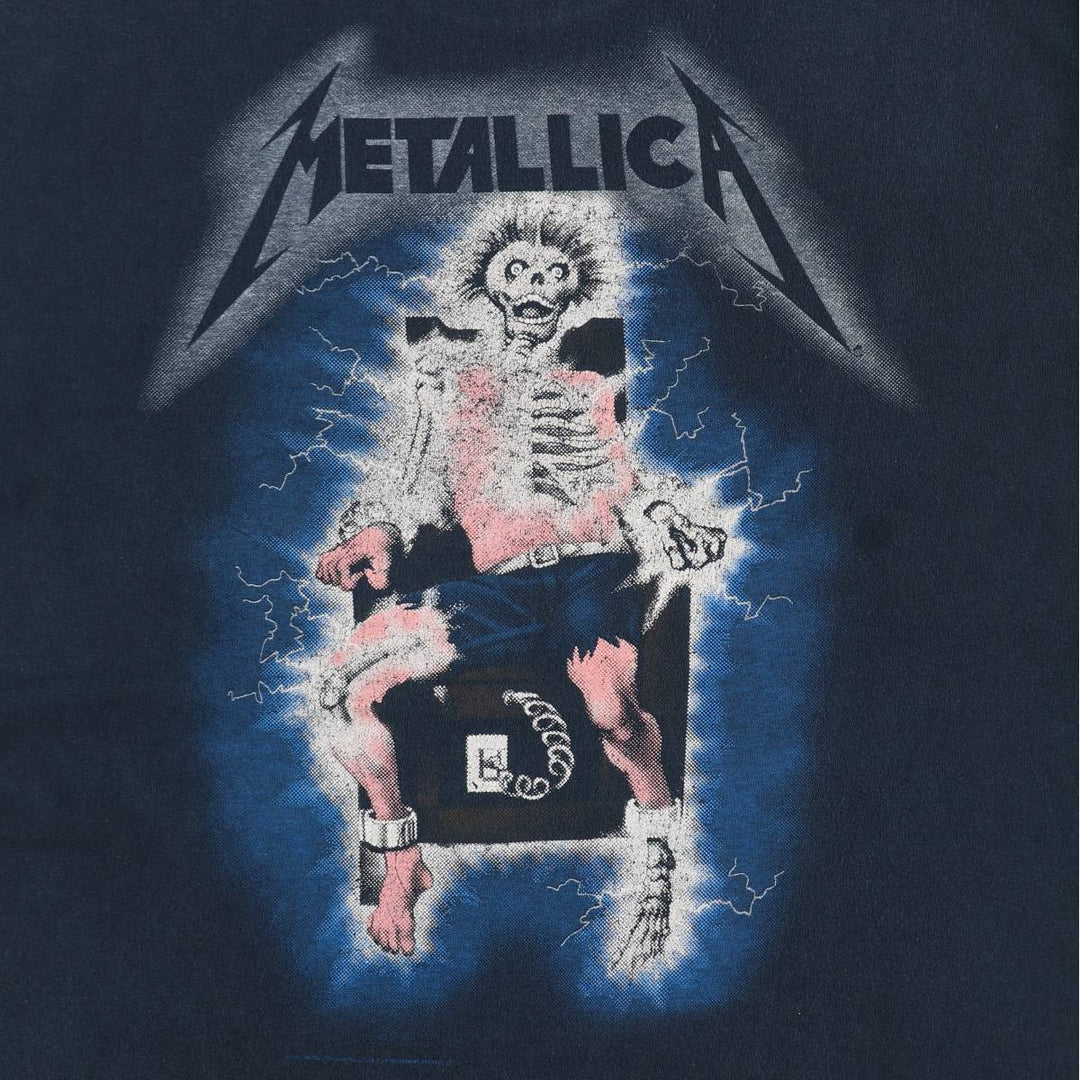 00'S METALLICA Band T-shirt, Band T, Men's M size cotton black type Vintage Second Hand