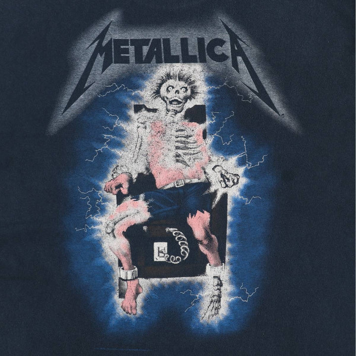 00'S METALLICA Band T-shirt, Band T, Men's M size cotton black type Vintage Second Hand