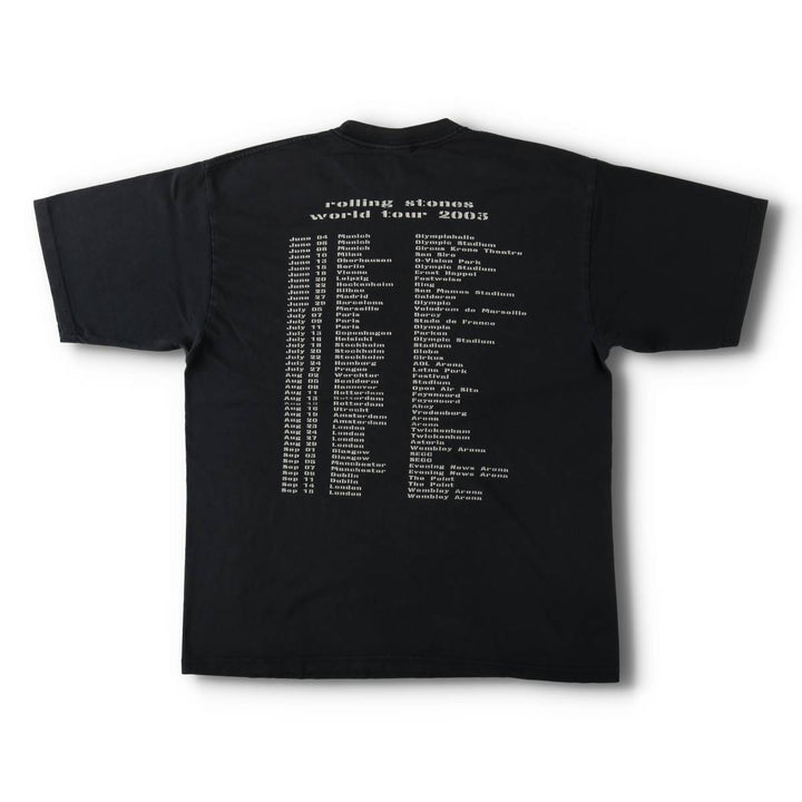2000'S The Rolling Stones Licks Tour Band T-shirt (Men's size L equivalent) unclear black type Vintage Second Hand