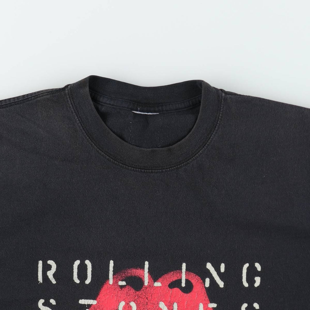 2000'S The Rolling Stones Licks Tour Band T-shirt (Men's size L equivalent) unclear black type Vintage Second Hand