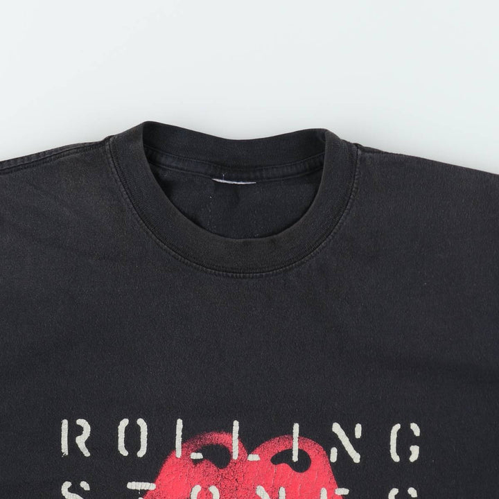 2000'S The Rolling Stones Licks Tour Band T-shirt (Men's size L equivalent) unclear black type Vintage Second Hand
