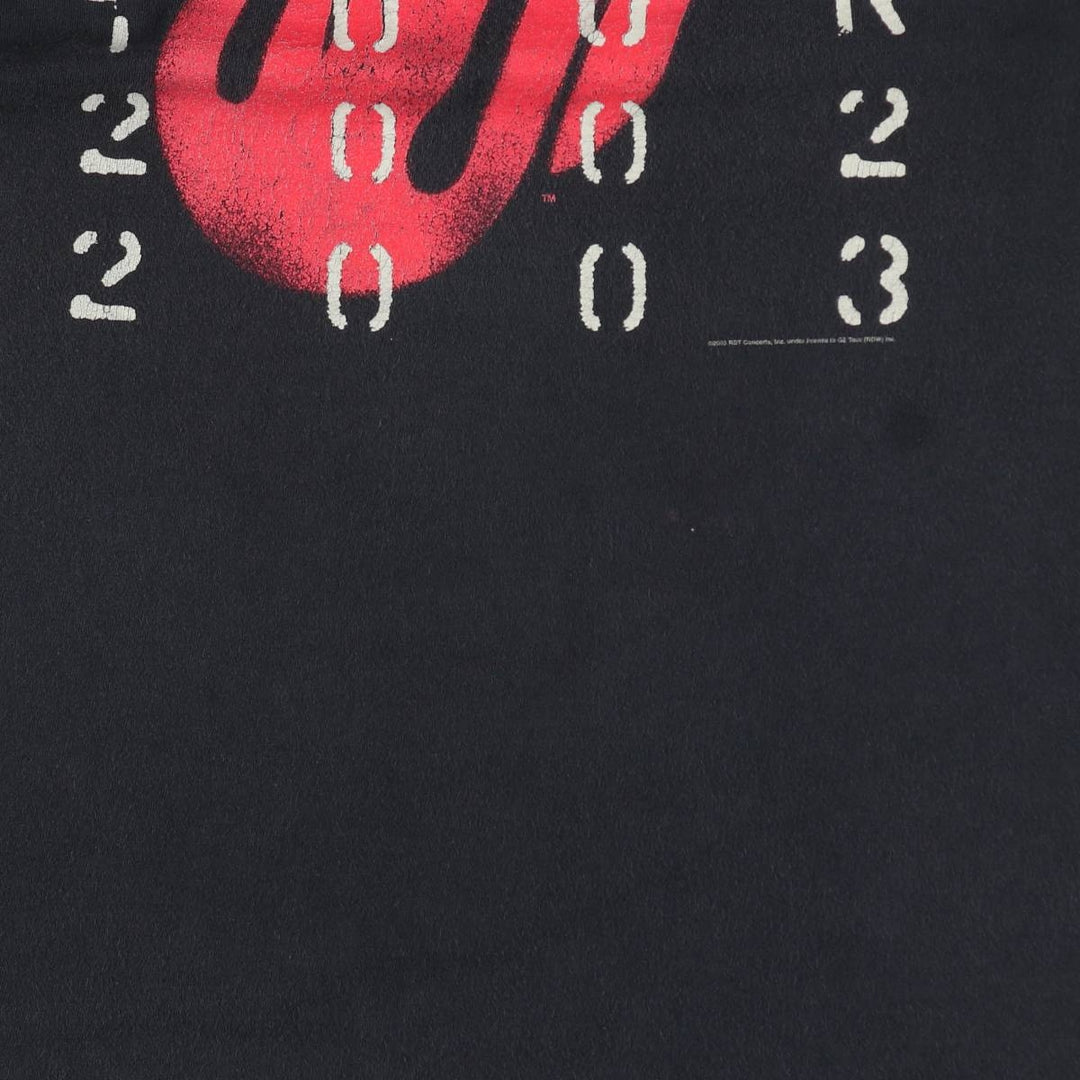 2000'S The Rolling Stones Licks Tour Band T-shirt (Men's size L equivalent) unclear black type Vintage Second Hand
