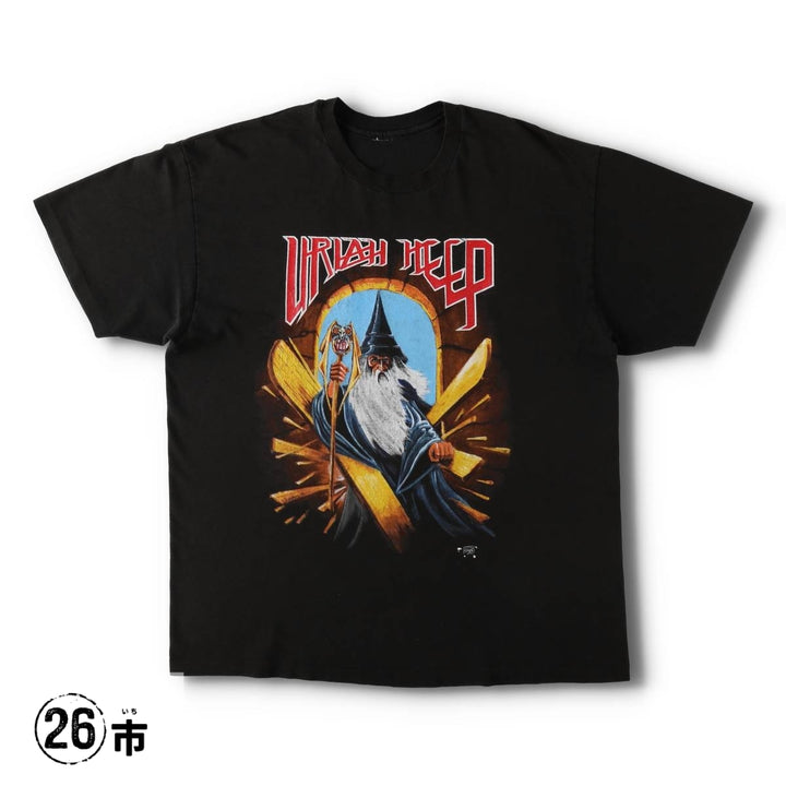 90'S URIAH HEEP BACKSTAGE PASS WORLD TOUR Band T-shirt, Men's Size L (approx.), Vintage unclear black type Vintage Second Hand